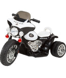 Children's Black 3-Wheel Electric Police Motorcycle with Headlights and Decals Magic Cars Variant 0