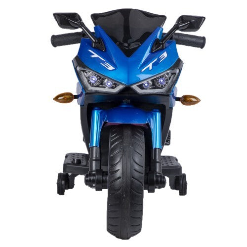 12V Electric Kids Ride-On Motorcycle with Training Wheels and Lights Magic Cars 10