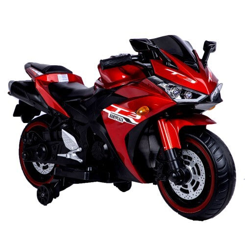 12V Electric Kids Ride-On Motorcycle with Training Wheels and Lights Magic Cars 18
