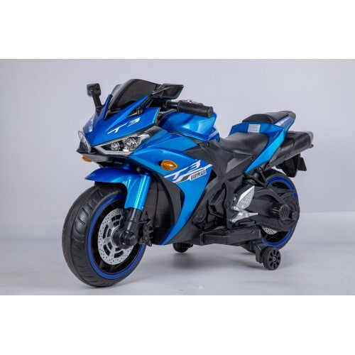12V Electric Kids Ride-On Motorcycle with Training Wheels and Lights Magic Cars 8