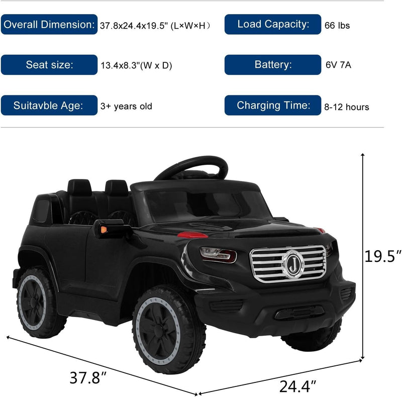 Kids Electric Remote Control Truck with 3 Speeds, Safety Seat Belt, and MP3 Music Player Magic Cars 4