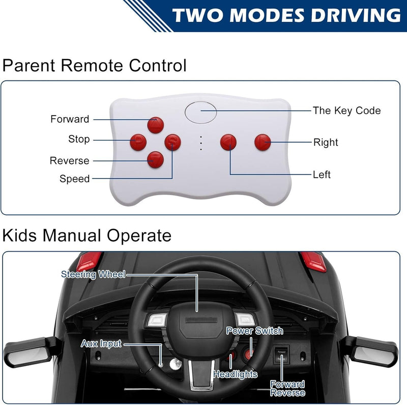 Kids Electric Remote Control Truck with 3 Speeds, Safety Seat Belt, and MP3 Music Player Magic Cars 6