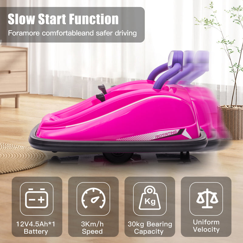 Electric Kids Ride-On Bumper Car with 360° Spin, Remote Control, and LED Lights Magic Cars 10