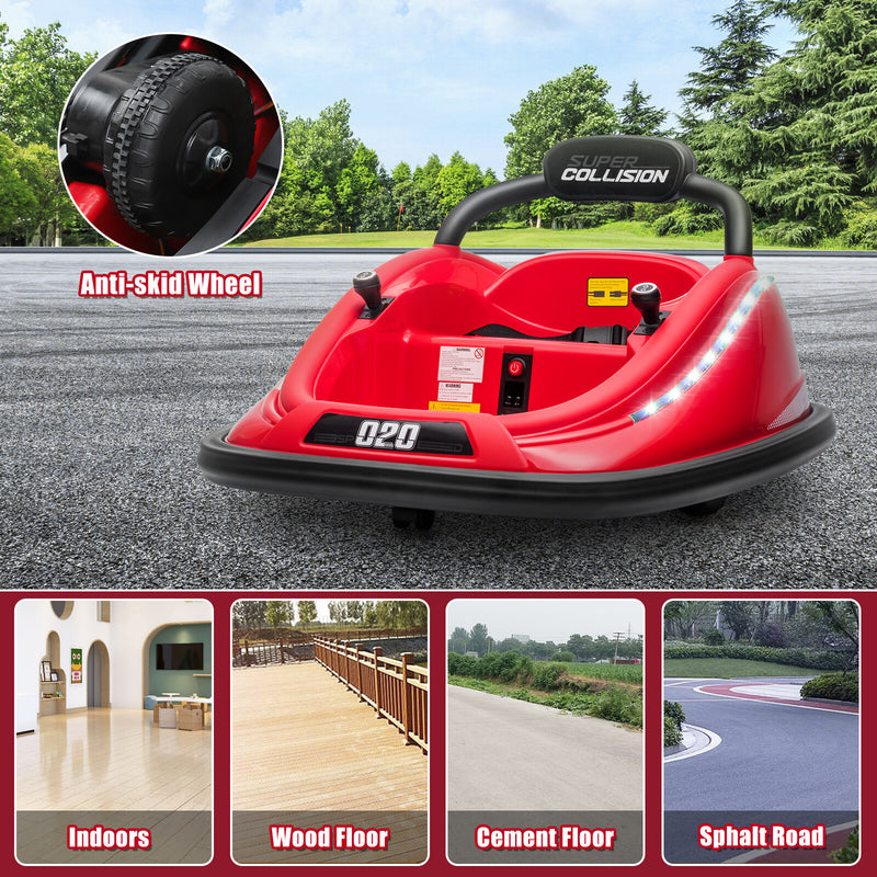Electric Kids Ride-On Bumper Car with 360° Spin, Remote Control, and LED Lights Magic Cars 8