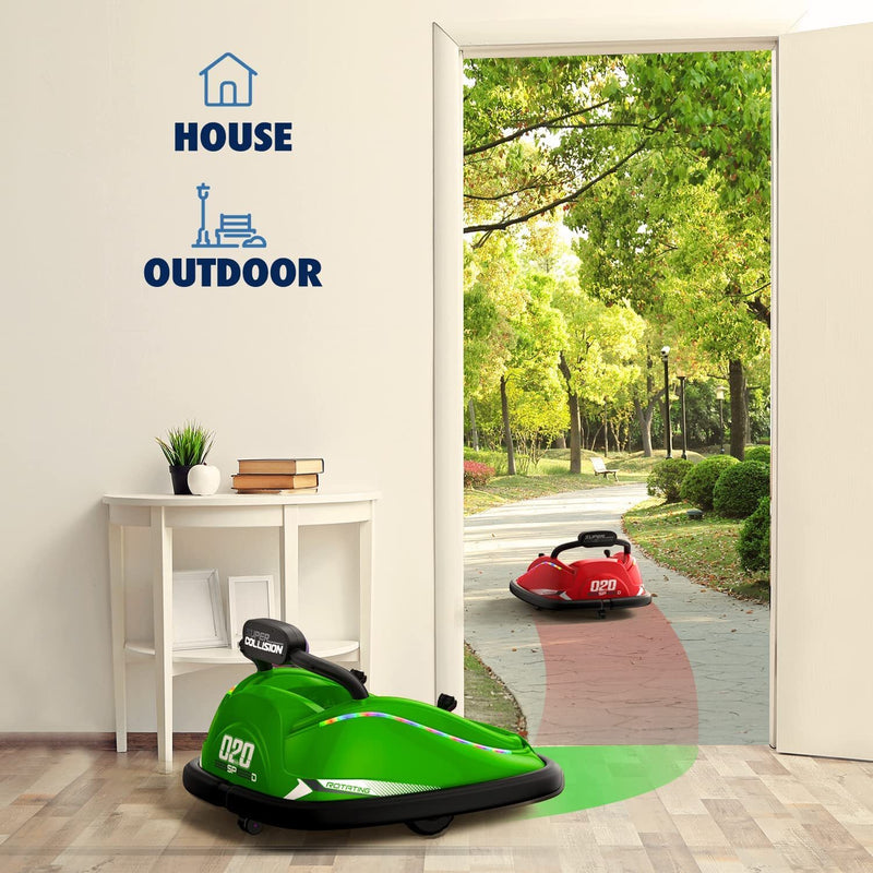 Electric Kids Ride-On Bumper Car with 360° Spin, Remote Control, and LED Lights Magic Cars 9