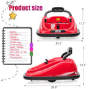 Electric Kids Ride-On Bumper Car with Remote Control and 360° Rotation - Red Magic Cars 10