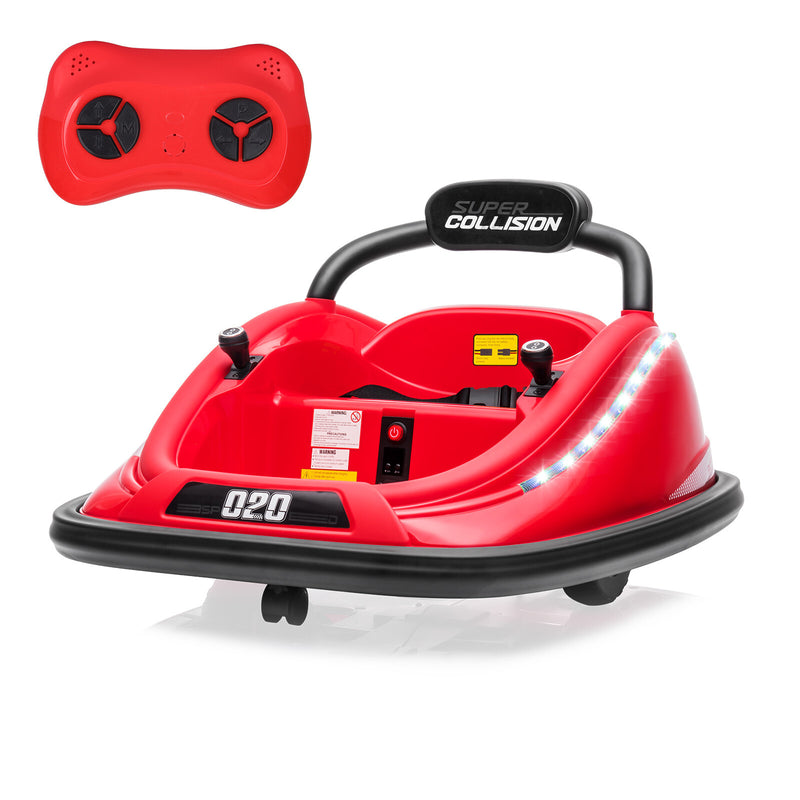 Electric Kids Ride-On Bumper Car with Remote Control and 360° Rotation - Red Magic Cars 11