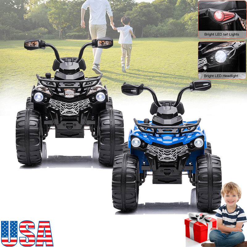 12V Kids Electric Ride-On ATV Car with 4 Wheels, MP3 Player, and Lights Magic Cars 4