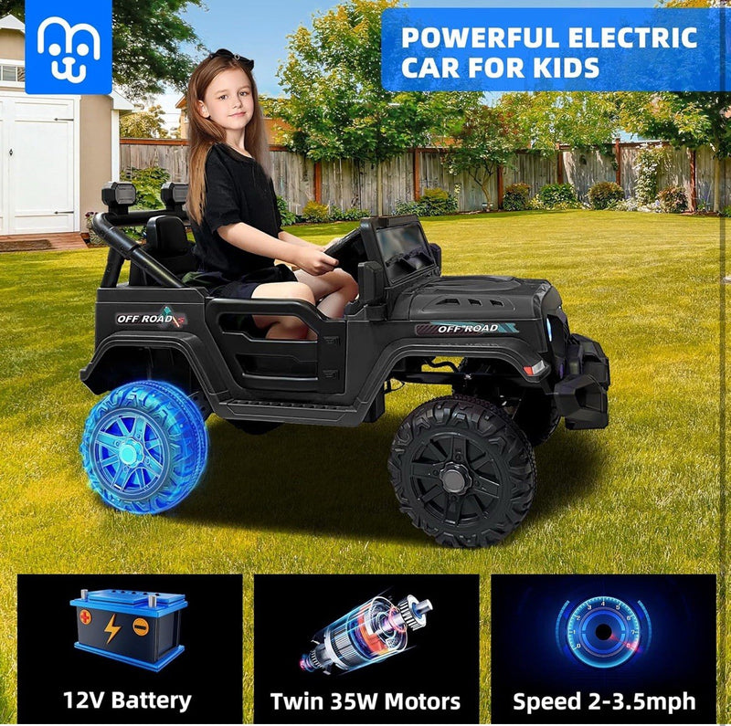 12V Electric Ride-On Jeep Truck for Kids with Remote Control and Rechargeable Battery Magic Cars 2