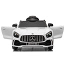 Children's White Mercedes-Benz Licensed Electric Ride-On Car with Remote Control Magic Cars 3