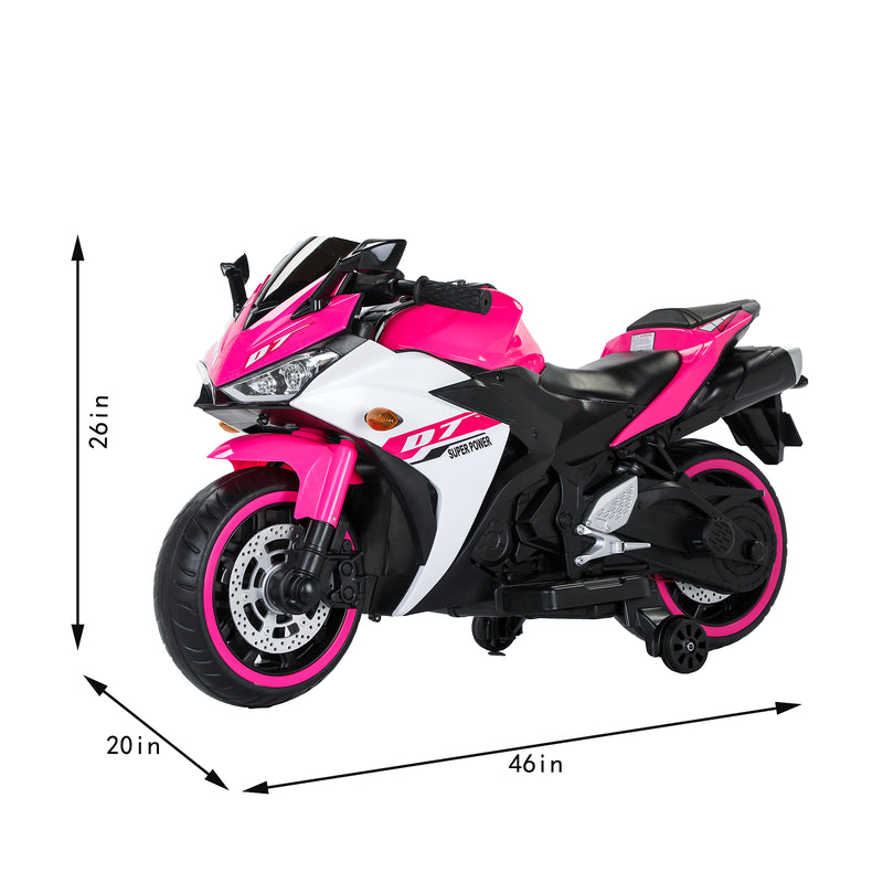 Kids Electric Ride-On Motorcycle with Training Wheels, LED Lighting & Manual Throttle Magic Cars 2