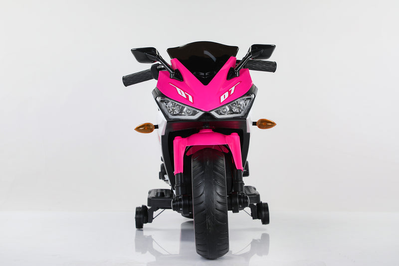 Kids Electric Ride-On Motorcycle with Training Wheels, LED Lighting & Manual Throttle Magic Cars 5