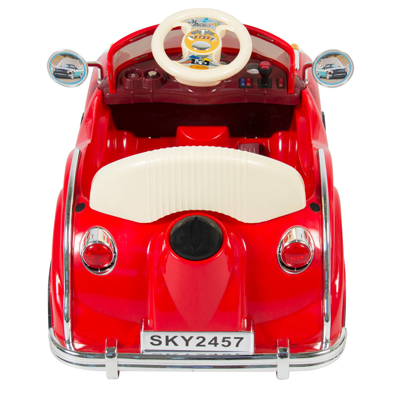 Electric Red Ride-On Classic Car for Kids with Remote Control and Battery Power Magic Cars 2
