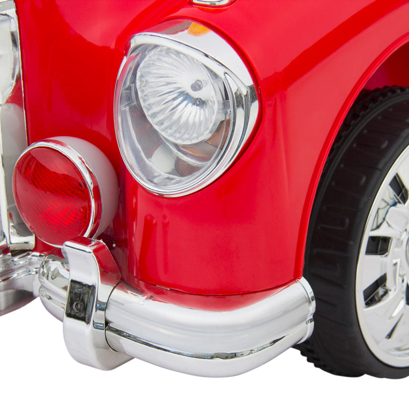 Electric Red Ride-On Classic Car for Kids with Remote Control and Battery Power Magic Cars 4