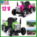 12V Battery-Powered Kids Electric Ride-On Tractor with Trailer and Remote Control Toy Magic Cars 2