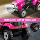 12V Battery-Powered Kids Electric Ride-On Tractor with Trailer and Remote Control Toy Magic Cars 6