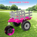 12V Battery-Powered Kids Electric Ride-On Tractor with Trailer and Remote Control Toy Car Magic Cars 3