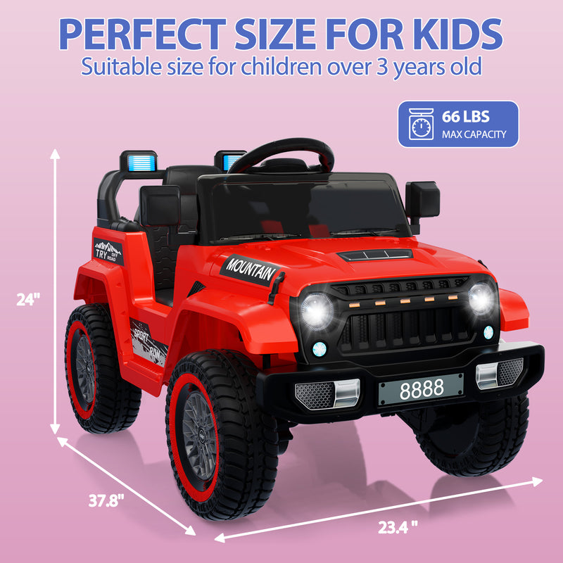 12V Kids Electric Ride-On Truck with Remote Control and MP3 Player Magic Cars 3
