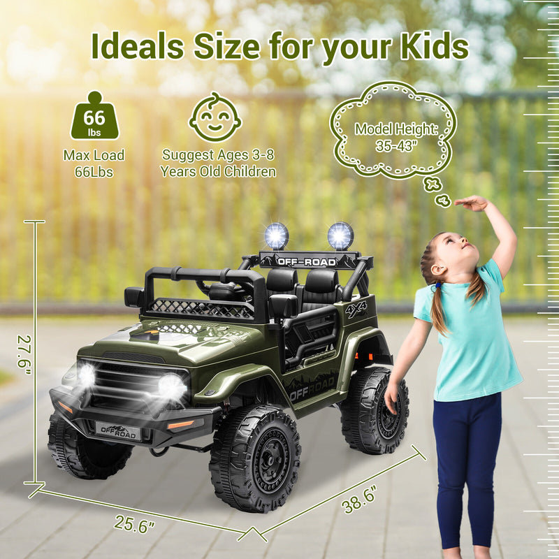 12V Kids Electric Ride-On Truck with Remote Control and MP3 Player Battery Powered Car Magic Cars 20