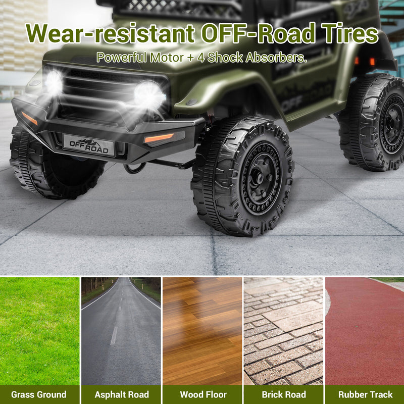 12V Kids Electric Ride-On Truck with Remote Control and MP3 Player Battery Powered Car Magic Cars 22