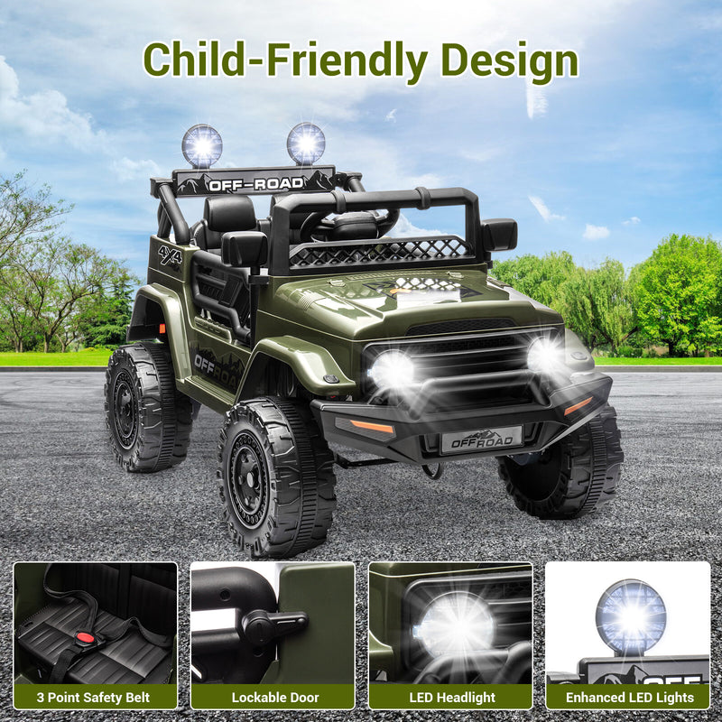 12V Kids Electric Ride-On Truck with Remote Control and MP3 Player Battery Powered Car Magic Cars 23