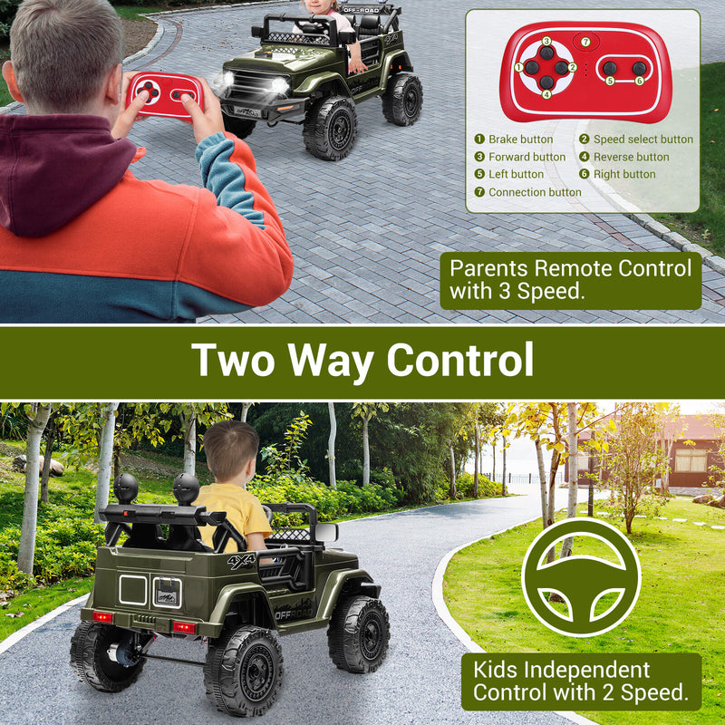 12V Kids Electric Ride-On Truck with Remote Control and MP3 Player Battery Powered Car Magic Cars 24