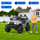 12V Electric Kids Ride-On Truck Toy with Remote Control Grey Battery-Powered Car Magic Cars 2