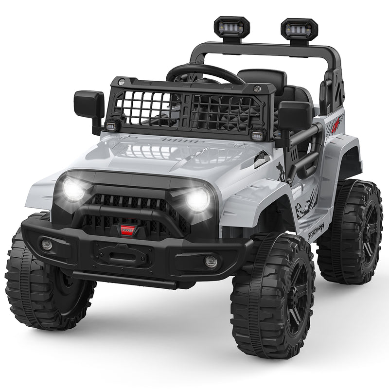 12V Electric Kids Ride-On Truck Toy with Remote Control Grey Battery-Powered Car Magic Cars 8