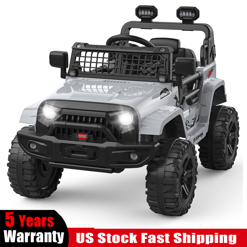 12V Electric Kids Ride-On Truck Toy with Remote Control Grey Battery-Powered Car Magic Cars Variant 0