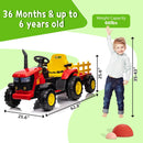 12V Battery-Powered Electric Ride-On Tractor with Detachable Trailer for Kids Magic Cars 7
