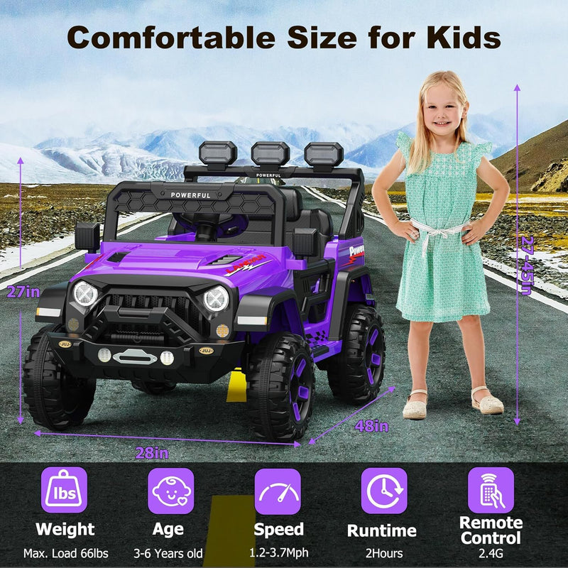 12V Battery-Powered Kids Electric Car with 2.4G Remote Control Magic Cars 13