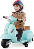 Kids Electric Vespa Motorcycle with Training Wheels and Realistic Design Magic Cars 0
