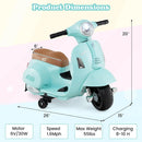 Kids Electric Vespa Motorcycle with Training Wheels and Realistic Design Magic Cars 8