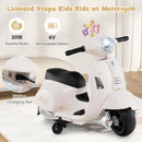 Kids' Electric Vespa Motorcycle with Training Wheels and Realistic Design Magic Cars 3