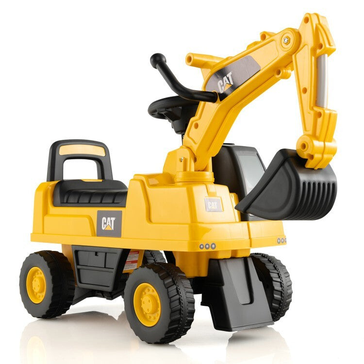 Toddler Ride-On Excavator Digger Toy with Hidden Storage Space Magic Cars 6