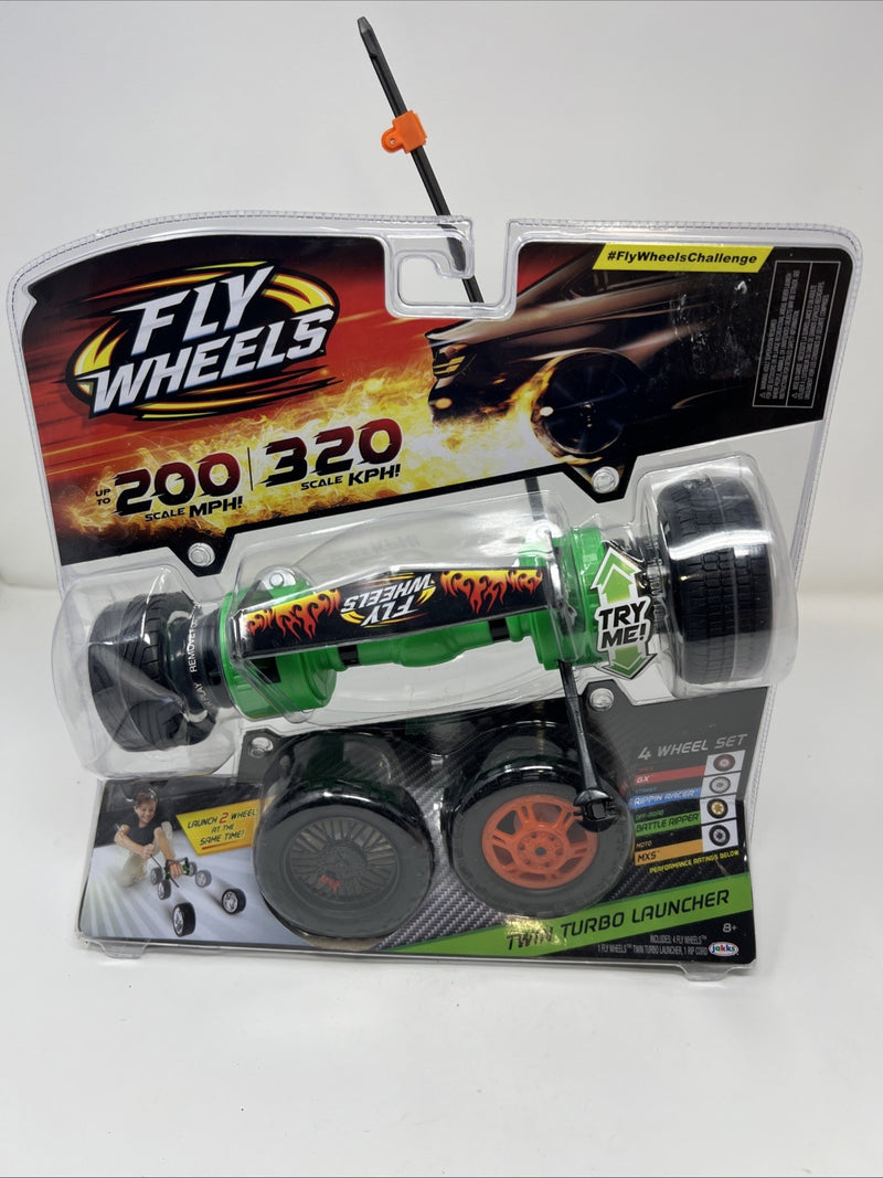 Kids Fly Wheels Twin Turbo Green GX Rippin Racer Battle Ripper Launcher Toy Magic Cars 0