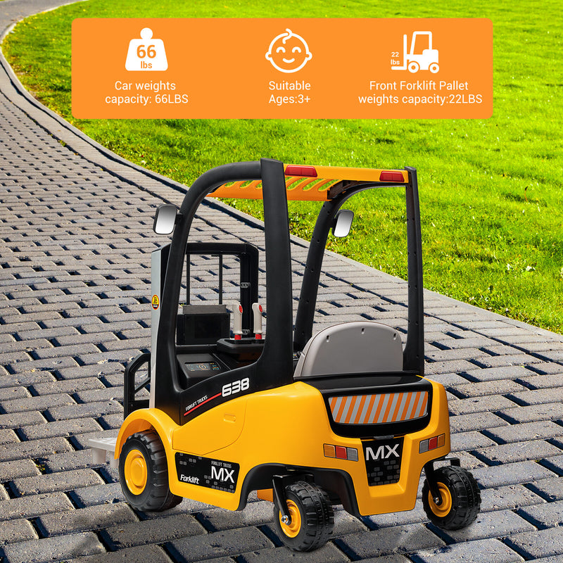 Kids Electric Battery-Powered Forklift Ride-On Vehicle with Remote Control Magic Cars 1
