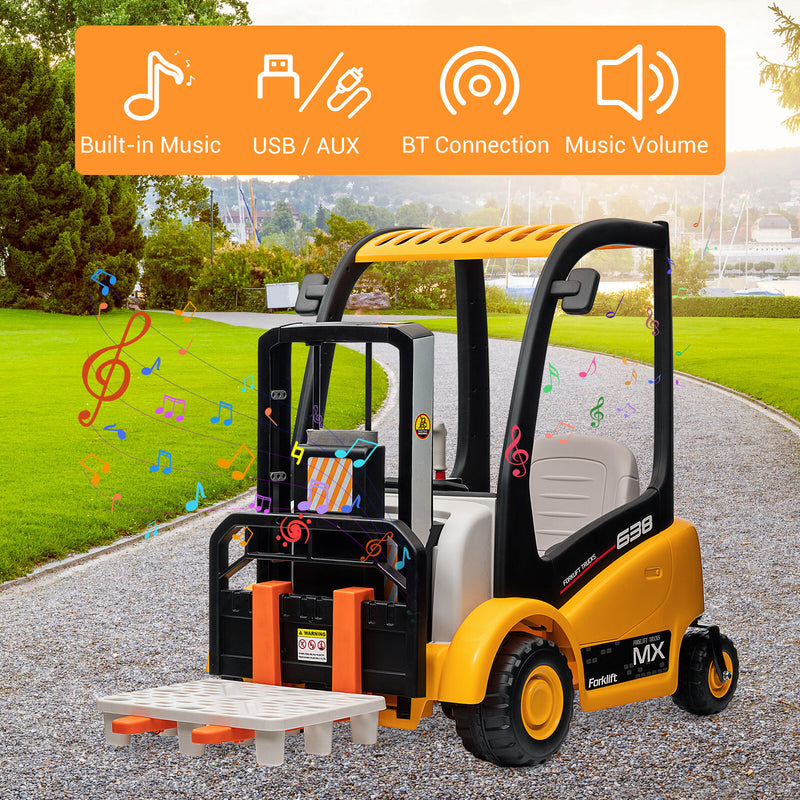 Battery-Powered Kids Electric Ride-On Forklift with Remote Control Magic Cars 7