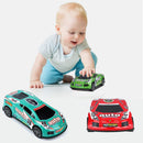 Friction Power Race Car Set - 3 Pack of 7 Inch Pull Back Cars Magic Cars 2