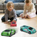 Friction Power Race Car Set - 3 Pack of 7 Inch Pull Back Cars Magic Cars 4