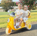 Yellow 3-Wheel Electric Ride-On Motorcycle for Kids with Bluetooth Magic Cars 4