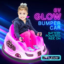 6V Battery-Powered Kids Glow Bumper Ride-On Car with 3 Light Patterns for Ages 1.5+ Magic Cars 1