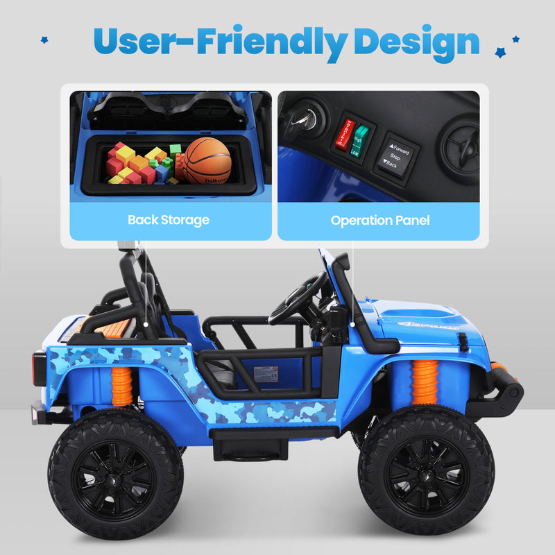 24V Kids Electric Off-Road Jeep Ride-On Car with Remote Control for Ages 3+ Magic Cars 4
