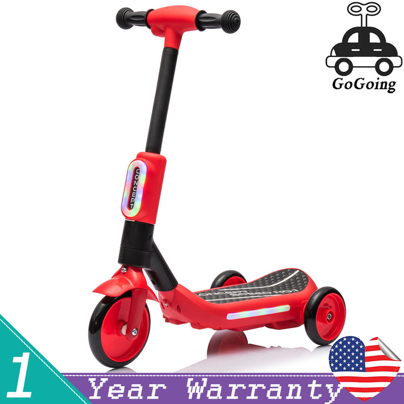 2-in-1 Kids 3-Wheel Electric Ride-On and Kick Scooter for Ages 3-6 Magic Cars 0