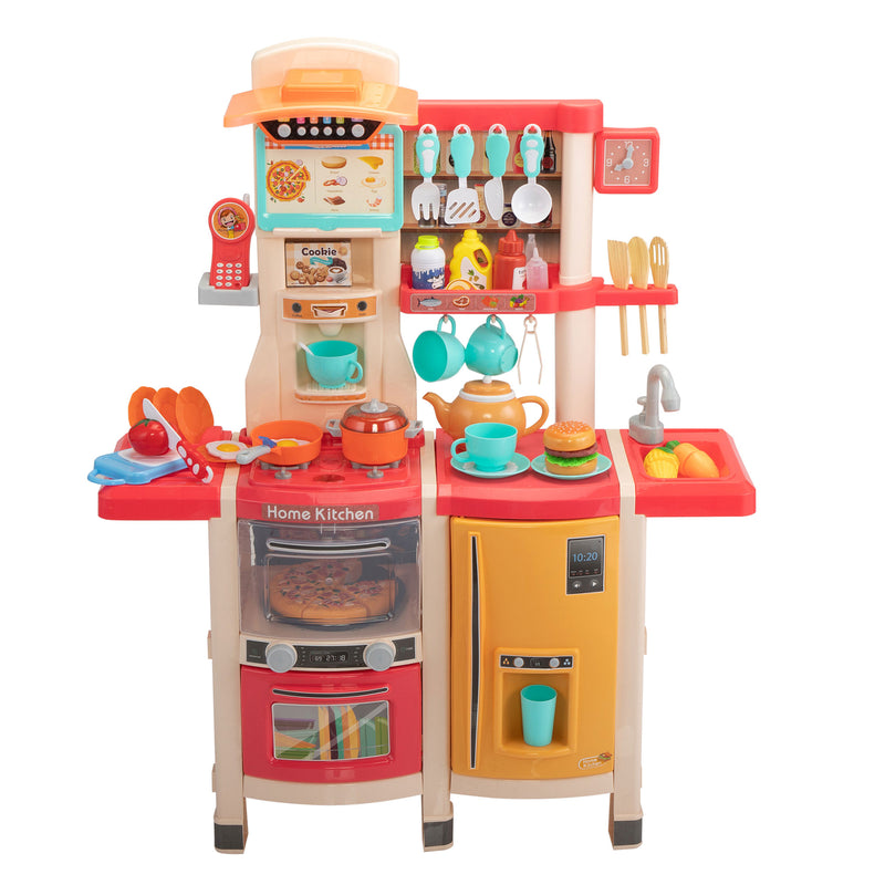 Kids Pink Kitchen Playset Toy Magic Cars 0