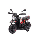 Licensed Kids 6V Electric Ride-On Dirt Motorcycle with 4 Wheels in Black and Red Magic Cars 1