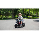 Licensed Kids 6V Electric Ride-On Dirt Motorcycle with 4 Wheels in Black and Red Magic Cars 4