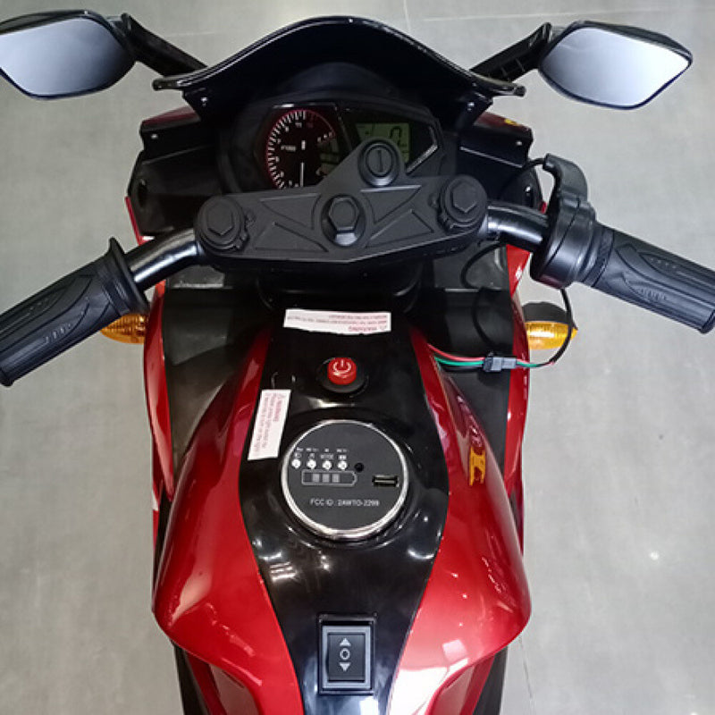 12V Kids Electric Ride-On Motorcycle with Training Wheels and Manual Throttle Magic Cars 18