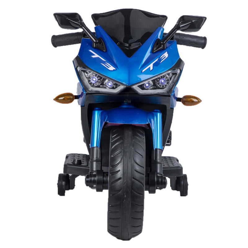 12V Kids Ride-On Motorcycle Toy with Training Wheels, Lighting, and Manual Throttle for Boys Magic Cars 15