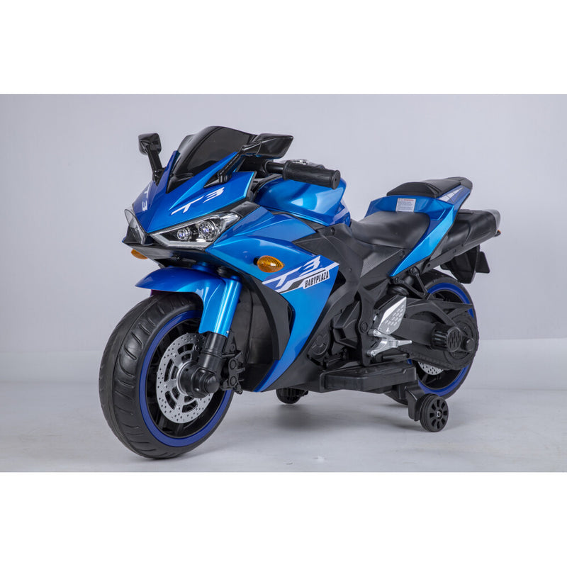 12V Kids Ride-On Motorcycle Toy with Training Wheels, Lighting, and Manual Throttle for Boys Magic Cars 22
